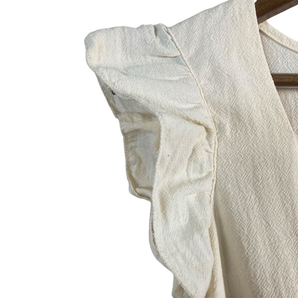 Cream Cotton Embroidered Bee and Garland Vine Square neck Dress - Picture 5 of 10